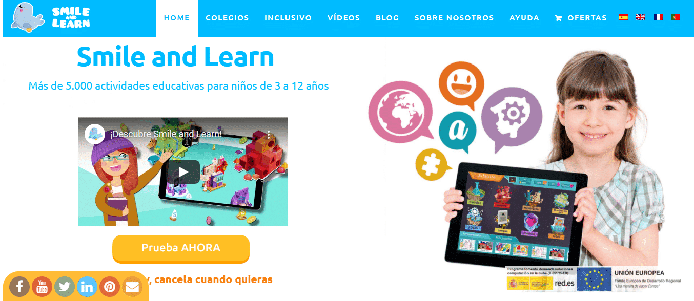 Recursos educativos digitales Smile and learn