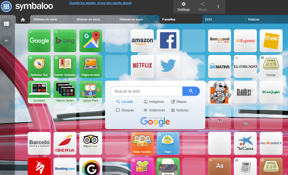 Recursos educativos digitales Symbaloo