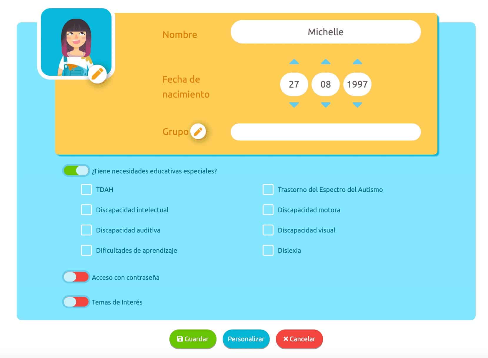 Personalization of learning